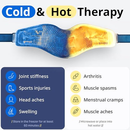FIGHTECH Reusable Hot and Cold Gel Ice Pack - Back, Large 24 x 7, Adjustable