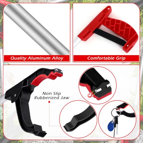 Sabary 20 Pcs 30" Grabber Reacher Tool Trash Pickers Bulk, Red - color: Red