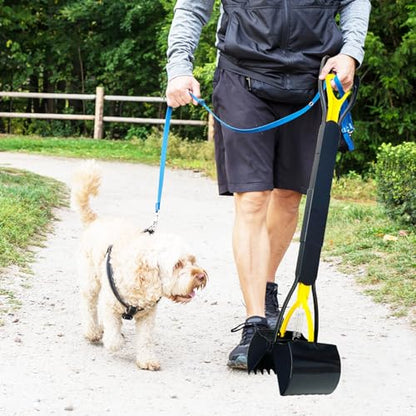 ienjoyed 2-Pack Pooper Scooper for Large Small Dogs Heavy Duty, 32" Long Handle Poop Scoop for Yard, Grass, Gravel, Dog Poop Grabber with High Strength Material and Durable Spring - size: 32 inches(2-Pieces)