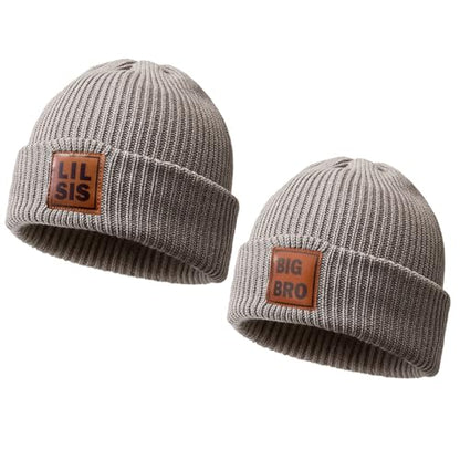 Cute Beanies Warm Soft Winter Hat Christmas Beanie Unisex - color: Bro Sis Sets