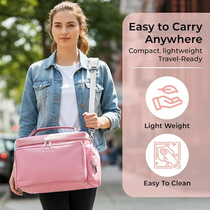 Breast Pump Bag Fit for Spectra S1 and S2, Pumping Bag with Milk Packs - color: Pink