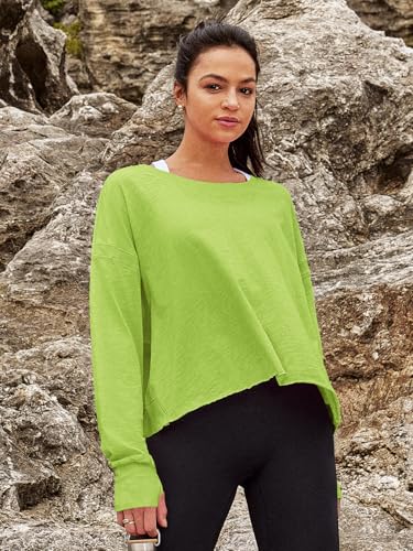 Panadila Womens Open Back Workout Tops Long Sleeve Shirts - color: Avocado Green, size: Small