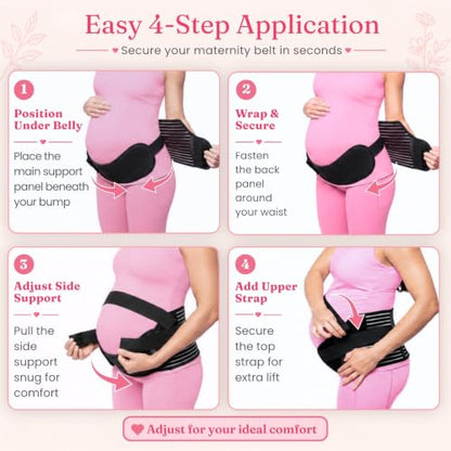 Vive Pregnancy Belly Support Band for Women - Maternity Belt - Cozy Brace - size: X-Large