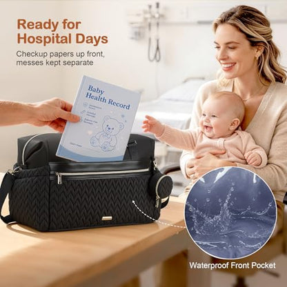 Lekesky Diaper Bag Tote, Large Diaper Bags Waterproof