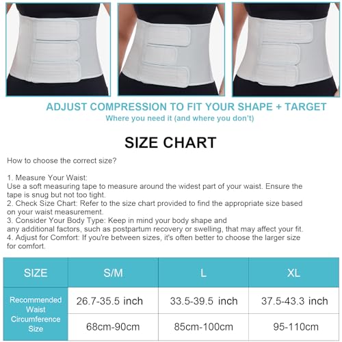 MAMODY Postpartum Recovery Belly Binder for C-Section & Natural Delivery - color: Gray