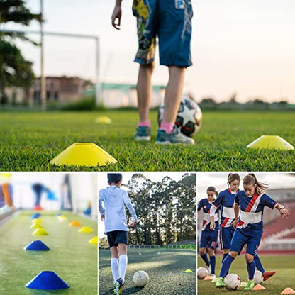 25/50/100pcs Disc Cones, Agility Soccer Cones with Carry Bag and Holder - color: 25pcs