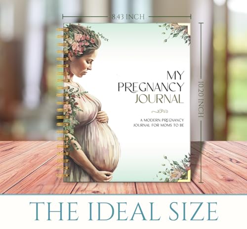 Pregnancy Journal for First Time Moms – Memory Book & Planner with Floral Pen, Weekly & Monthly Pregnancy Tracker, Baby Keepsake Book, Gift for Expecting Moms