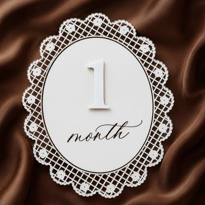 Baby Girl Monthly Milestone Sign Double-Sided (M09) - color: M09