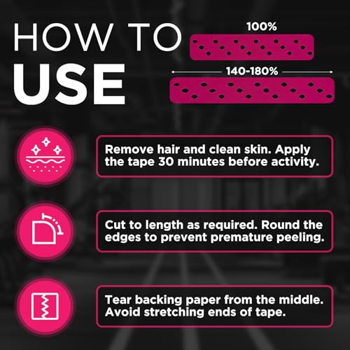 OK TAPE Perforated Kinesiology Tape for Sensitive Skin, More Breathable - color: Black