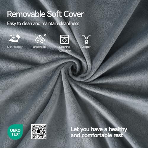 Kayfia Reading Pillow, Gel Memory Foam Back Rest Pillow, 19", Gray - color: Gray, size: Standard(19'')