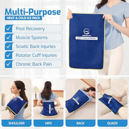 Extra Large Reusable Ice Pack for Injuries, Gel Ice Pack for Back Pain - style: Extra Large (23"×15")