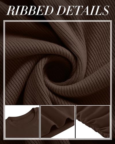 Neer 4 Pack Women's Maternity Cotton Ribbed Shirts - color: Black, Coffee, Khaki, Apricot, size: Medium