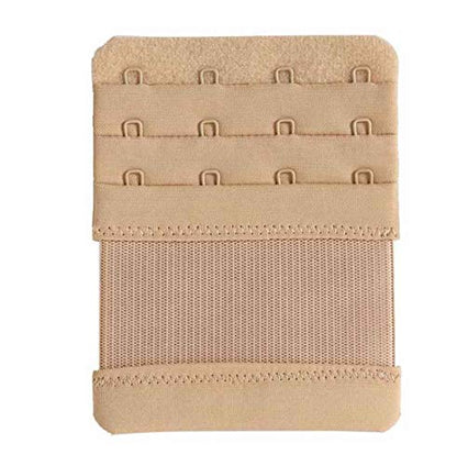 SAMGU Bra Extenders 4 Hooks Women's Soft Stretchy Bra Extension Strap, 3 Pieces - color: White,black,skin Color, 4 Hook 3/4 Inch