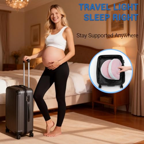 Pregnancy Pillow for Pregnant Women, Memory Foam Pillow for Side Sleeper, Maternity Pillow Support for Back, Belly, HIPS, and Legs