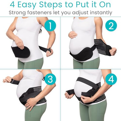 Vive Pregnancy Belly Support Band for Women - Maternity Belt - Cozy Brace - size: Medium