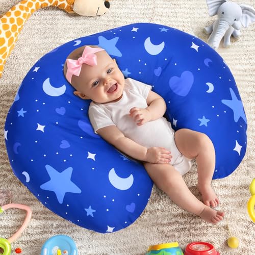 Cloele Nursing Pillow Cover for Women,White and Blue Star, 2 Pack - color: White&blue