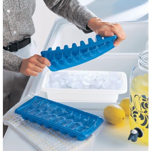 Rubbermaid Ice Cube Bin, White, Holds 4 Trays, Compact Design, Durable Plastic - size: 12.1 Inch