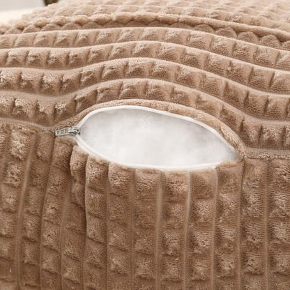 Reading Pillow with Arms for Bed Sitting,Khaki Flannel - color: Khaki, size: Large(19")