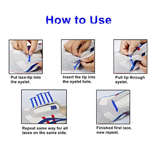 INMAKER No Tie Shoelaces for Adults and Kids, Elastic Shoe Laces - color: Purple, size: Kid Size