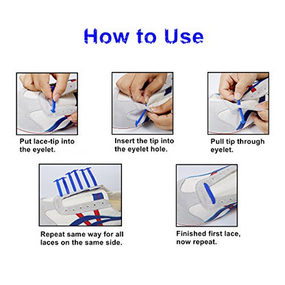 INMAKER No Tie Shoelaces for Adults and Kids, Elastic Shoe Laces - color: Purple, size: Kid Size