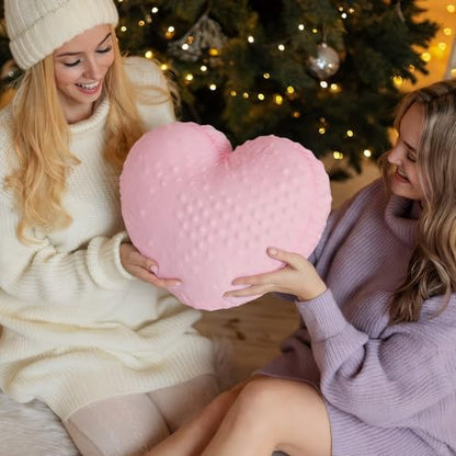 Briwooody Weighted Pillow Glass Bead Calming Body Pillows, Pink - color: Pink