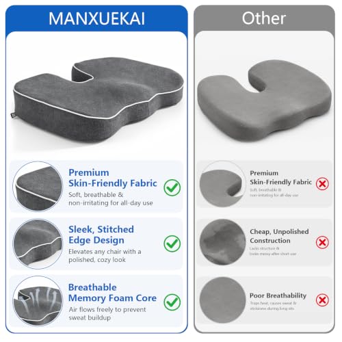 Ergonomic seat cushion,Tailbone Sciatica Relief for Office Chairs & Car
