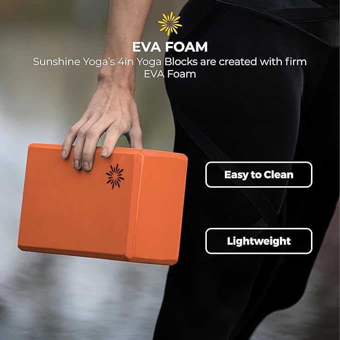 Bulk 4in Foam Yoga Blocks, 10 Pack - color: Orange