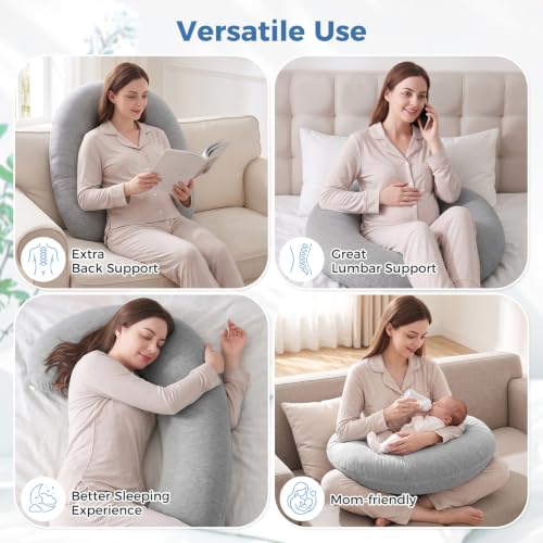 SweetSlubr Body Pillow, Memory Foam Pregnancy Pillow Leg Pillow 53.2x9.8in - size: 53.2’’ x 9.8’’