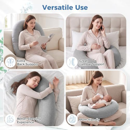 SweetSlubr Body Pillow, Memory Foam Pregnancy Pillow Leg Pillow 47.2x9.8in - size: 47.2’’ x 9.8’’