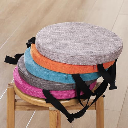 12" Round Bar Stool Cushion Small Seat Cushion Thick Foam Chair Cushion Pad - color: Black, size: 12 Inches