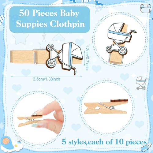 Patelai 321 Pcs Baby Shower Games Supplies, Boy - style: Boy