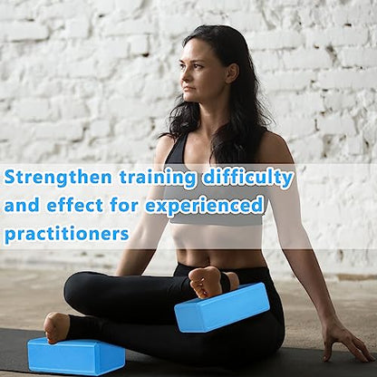 Honoson 20 Pcs Foam Yoga Blocks Bulk 9x6x3'' High Density - color: Dark Blue