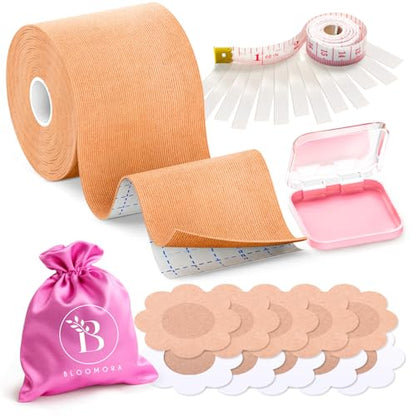 Boob Tape Premium, 5cm Wide, Breast Lift, Silicone Nipple Covers