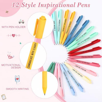 Mooliwe 24 Pcs Affirmation Notebooks Pens Bulk Gifts, Gratitude,Nurse - style: Nurse
