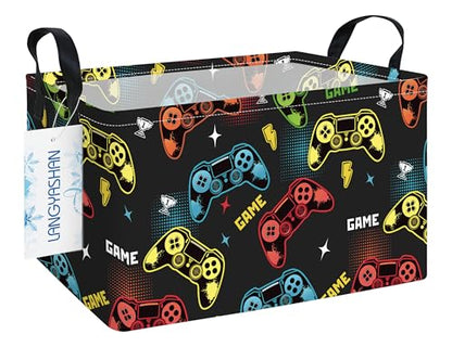 Rectangular Collapsible Game Storage Basket Nursery Toy Organizer - color: Rec Game