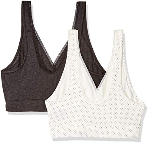 Playtex Women's Nursing Pullover Sleep Bra 2-Pack US02PK - color: Micro Dot Print/Black, size: X-Small