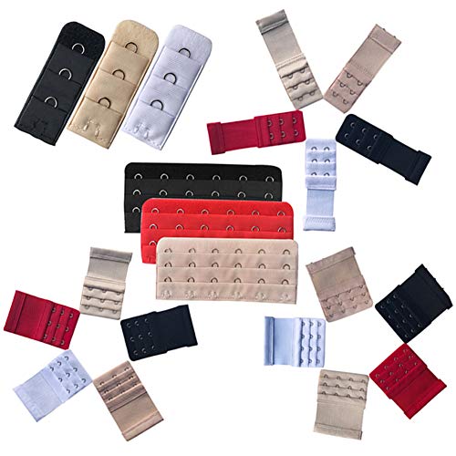 Bra Extenders 2 Hook / 3 Hook / 4 Hook / 5 Hook / 6 Hook, Soft & Stretchy for Back Bra Extension Strap B-E-B-E1 - color: A9, Pack of 21