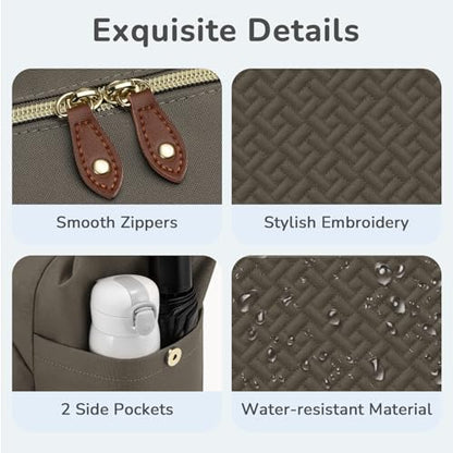Tenot Diaper Bag Tote, Baby Diaper Bag with Pacifier Case Khaki - color: Khaki, size: Large