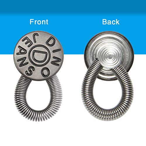 Luxiv 6 Pcs Pants Extender Buttons, No Sew Metal Waistband Expander Set