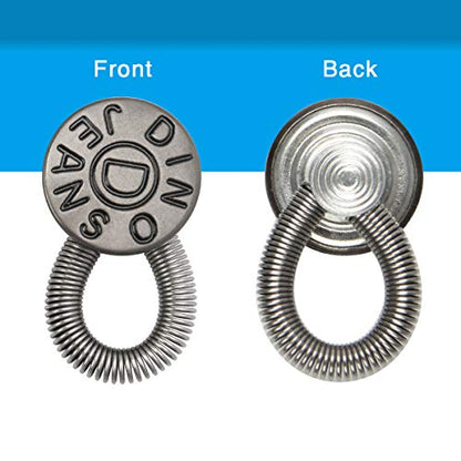 Luxiv 6 Pcs Pants Extender Buttons, No Sew Metal Waistband Expander Set