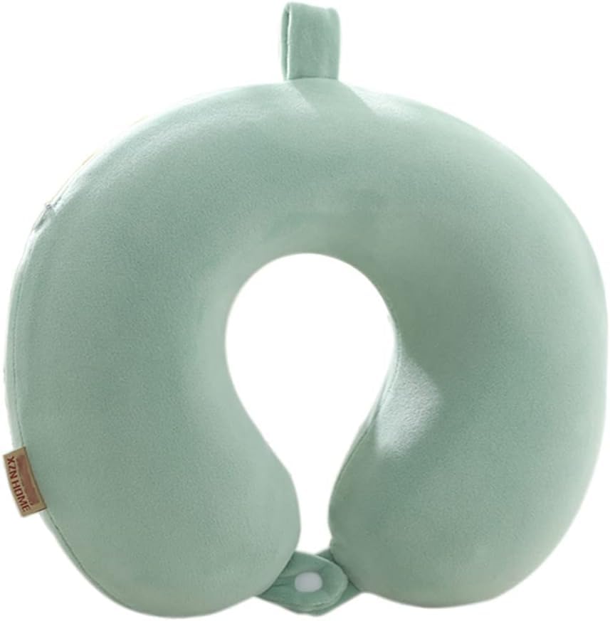 Travel Pillow - Memory Foam Neck Pillow Support Pillow,Luxury Compact & Lightweight Quick Pack for Camping,Sleeping Rest Cushion (Green) - color: Green