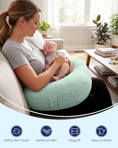 TotAha Nursing Pillow Covers Compatible with Updated Boppy Nursing Pillow - color: Botanical Leaf
