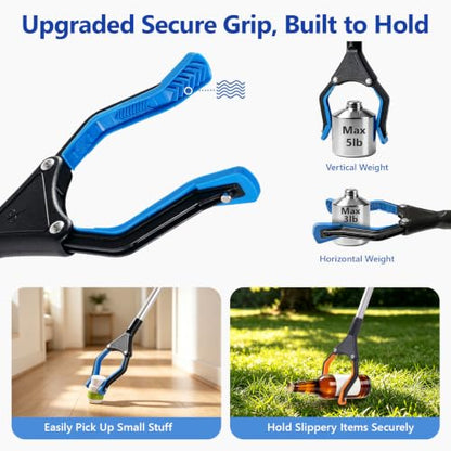 1-Pack 32" Grabber Reacher Tool for Elderly (Blue) - size: 32.1 Inch