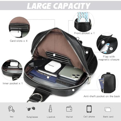 MYHOZEE Mini Diaper Bag Crossbody Small Diaper Bag Purse with Wipes Pocket - color: Coffee