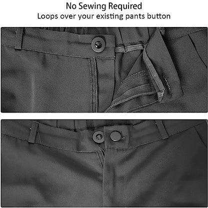 12 Pcs Button Extenders for Jeans, Waist Extender for Jeans, Button Extender, Pants Button Extenders for Men, Button Extender for Pants, Jeans Button Extender (Black, Khaki, Blue)