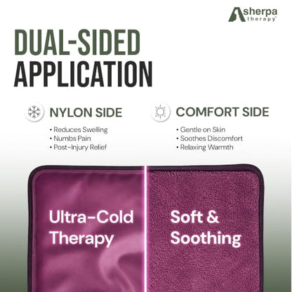 Flexible Hot and Cold Gel Pack, Large 12" x 15" - size: Large, style: Purple