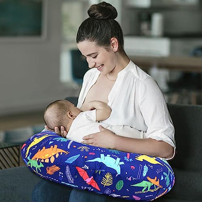 Cloele Nursing Pillow Cover for Breast Feeding Pillows,Blue Dinosaur - color: Dinosaurs