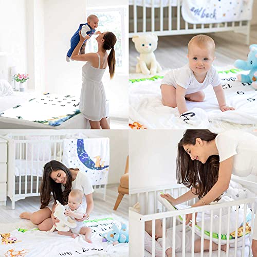 Forest Mountain Monthly Milestone Blanket 48x40in Growth Chart Photo Gift - color: Forest
