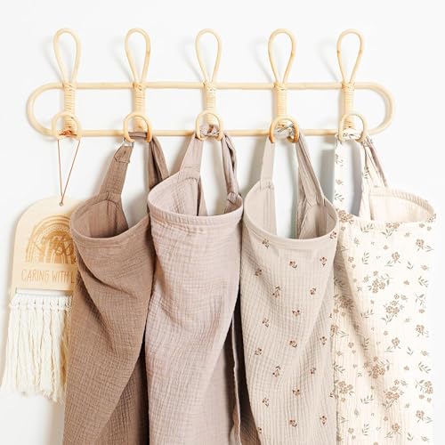 Konssy Muslin Nursing Cover Up for Breastfeeding with Rigid Hoop - color: Taupe