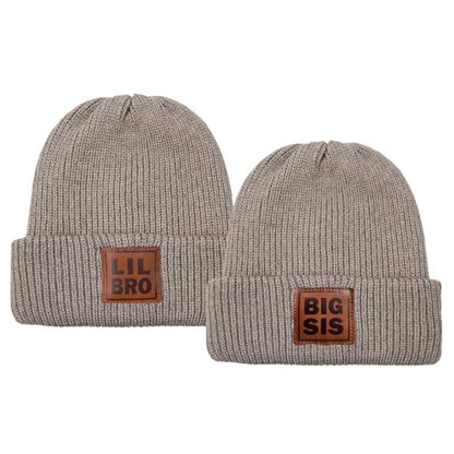 Cute Beanies Warm Soft Winter Hat Christmas Beanie Unisex - color: Sis Bro Sets
